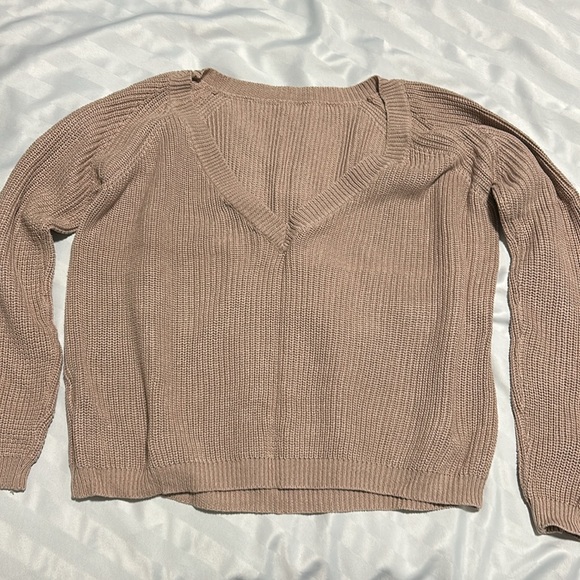 Lulus open back dusty rose sweater - Picture 2 of 4